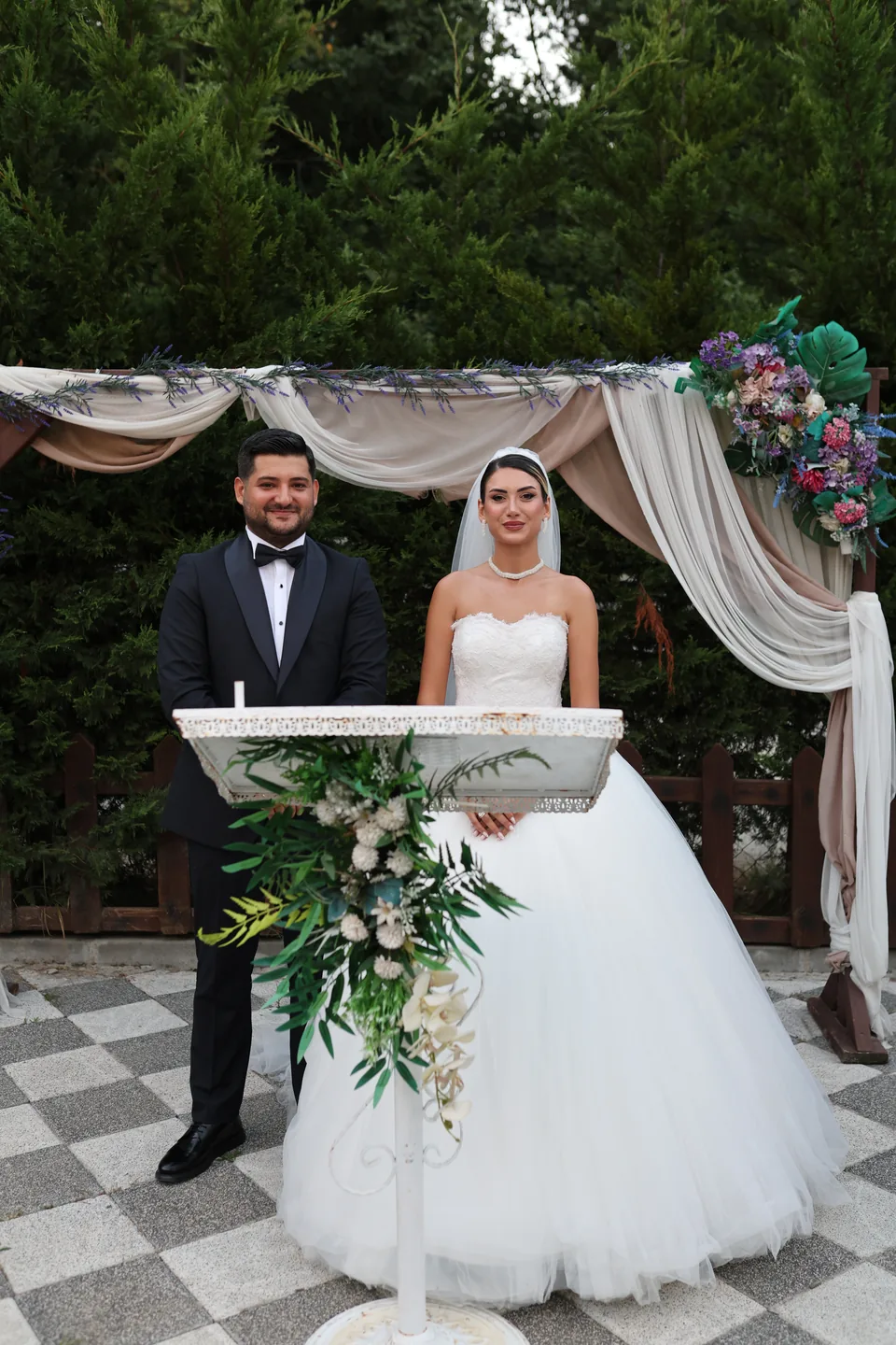 Rüya Bahçe düğün çiftinden bir kare